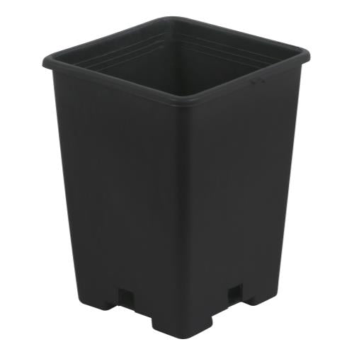 Gro Pro® Black Plastic Square Pots