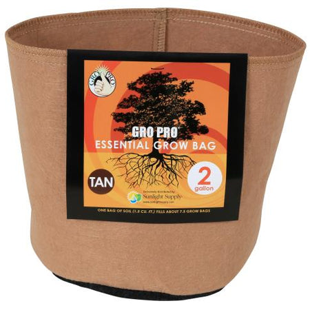 Gro Pro® Essential Round Fabric Pots - Tan