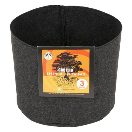 Gro Pro® Essential Round Fabric Pots - Black